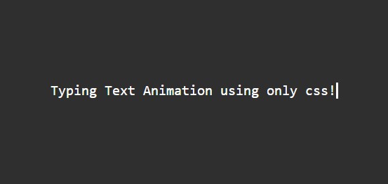 Typing Text Animation